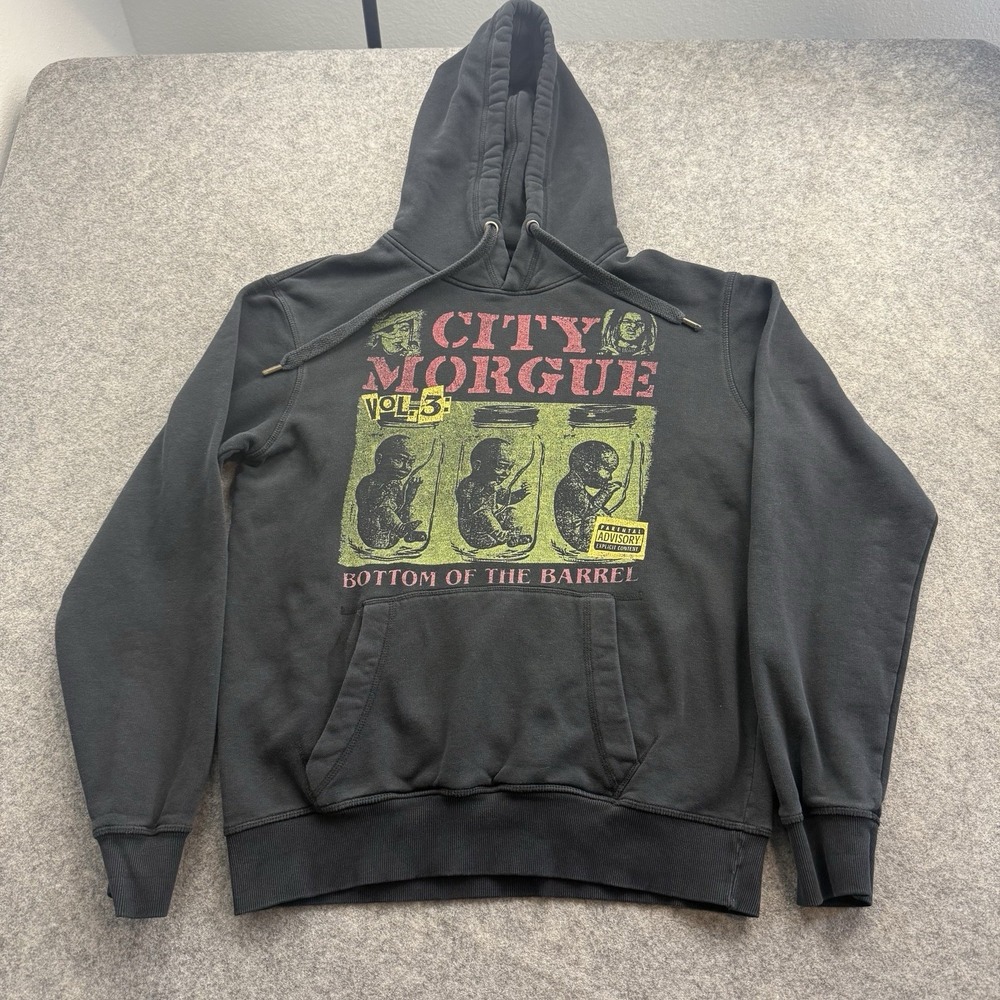 City Morgue Hoodie Mens Medium Black Vol 3 Bottom Of The Barrel Graphic